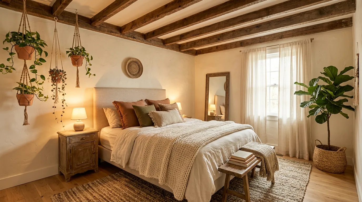 Use earthy colors with a few bold accents